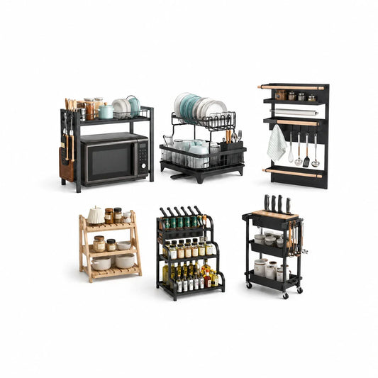 Small kitchen storage ideas - racks, organisers and space-saving kitchen storage from 10Grains