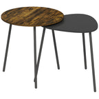 Nesting Side Table Set of 2 - Rustic Brown