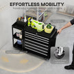 7-Drawer Lockable Rolling Tool Chest with Side Shelf – Black – image 5 of 9