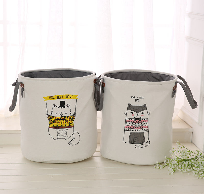 Thick Double-Layer Storage Bucket - Round Laundry Basket