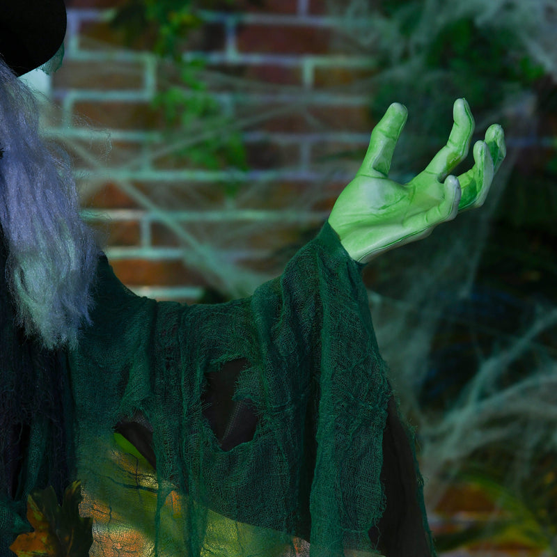 183cm Animated Witch with Glowing Eyes, Heart & Sound – image 9 of 9