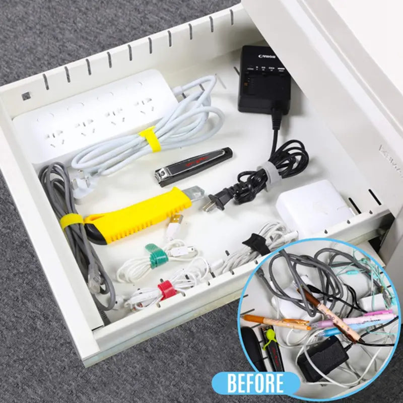 10 Reusable Nylon Cable Ties Organisers