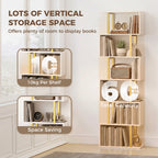 Industrial Freestanding Bookshelf, Storage Shelving Unit for Bedroom and Living Room