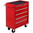 5-Drawer Lockable Rolling Steel Tool Cabinet – Red – image 1 of 9