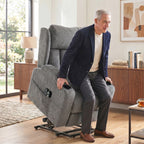 HOMCOM Power Lift Recliner Chair with Vibration Massage and Heat, Chenille Riser and Recliner Armchair for Elderly, Grey