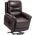 Power Lift Recliner Chair with Vibration Massage, Heat, USB - Brown