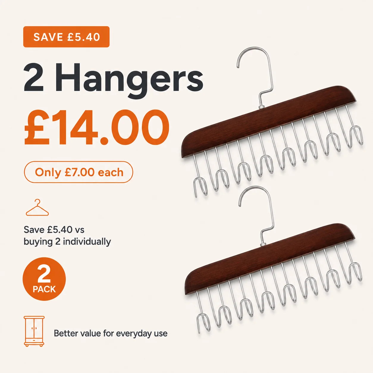 Multi-hook Clothes Hanger