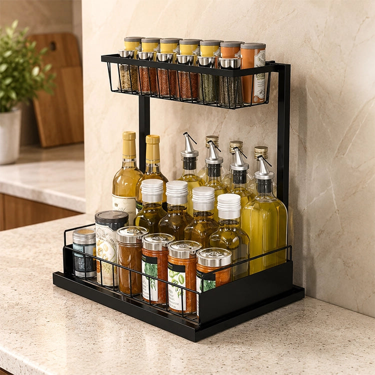Kitchen Spice Rack & Sink Organiser — Multi-Purpose Metal Storage Rack