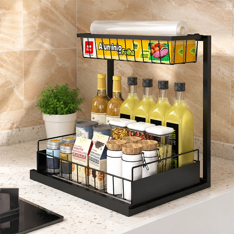 Kitchen Spice Rack & Sink Organiser — Multi-Purpose Metal Storage Rack
