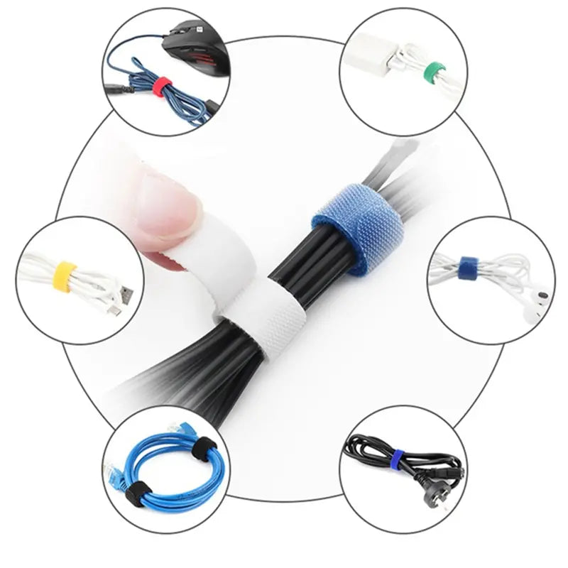 10 Reusable Nylon Cable Ties Organisers