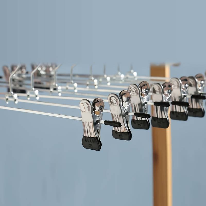 10pcs Non-slip Metal Clothes Hangers with Clips