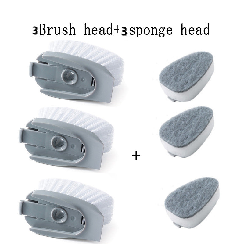 Long Handle Hydraulic Pot Brush – Kitchen Cleaning Brush with Soap Dispenser
