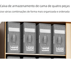 Fabric Bedding Storage Box Set for Closet (4 Pieces)