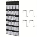 Clear Over The Door Shoe Organizer with 24 Fabric Pockets