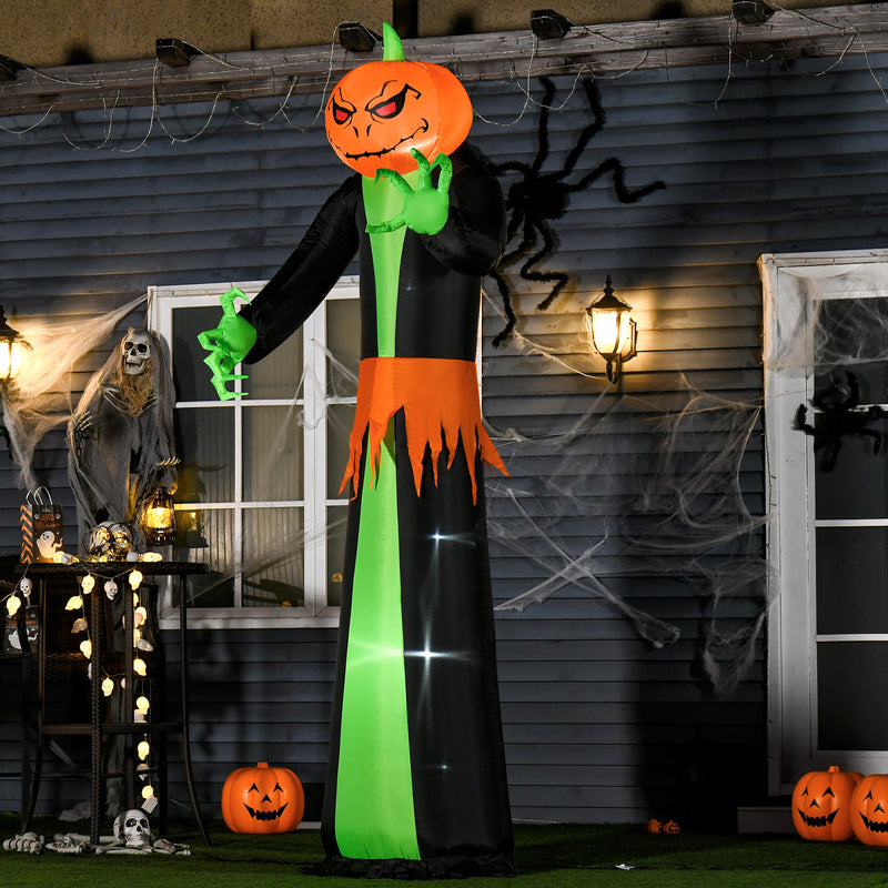 9ft Inflatable Pumpkin Ghost with LED Lights – image 2 of 9