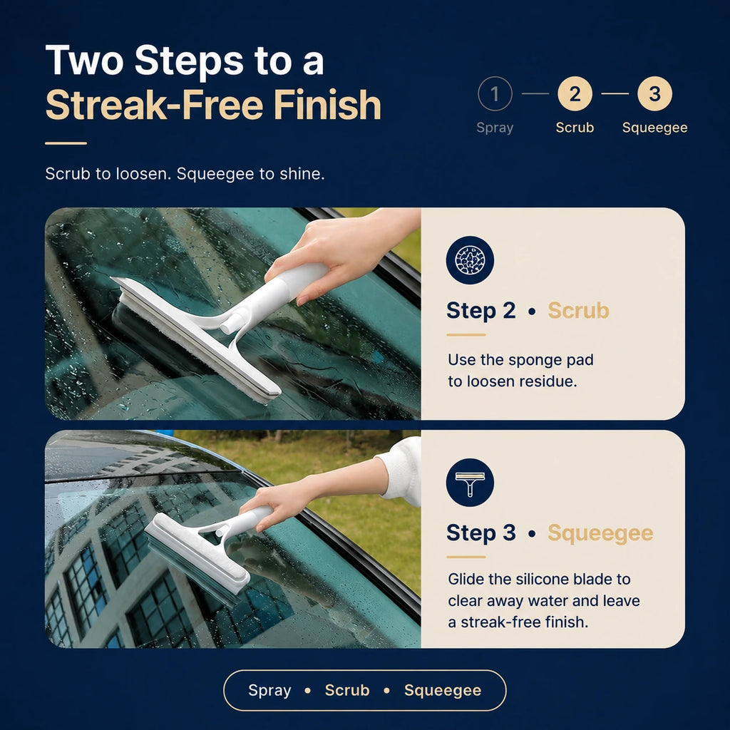 3-in-1 Spray Window Cleaning Squeegee