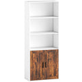 5-Tier Bookcase with Adjustable Shelf - Rustic Brown
