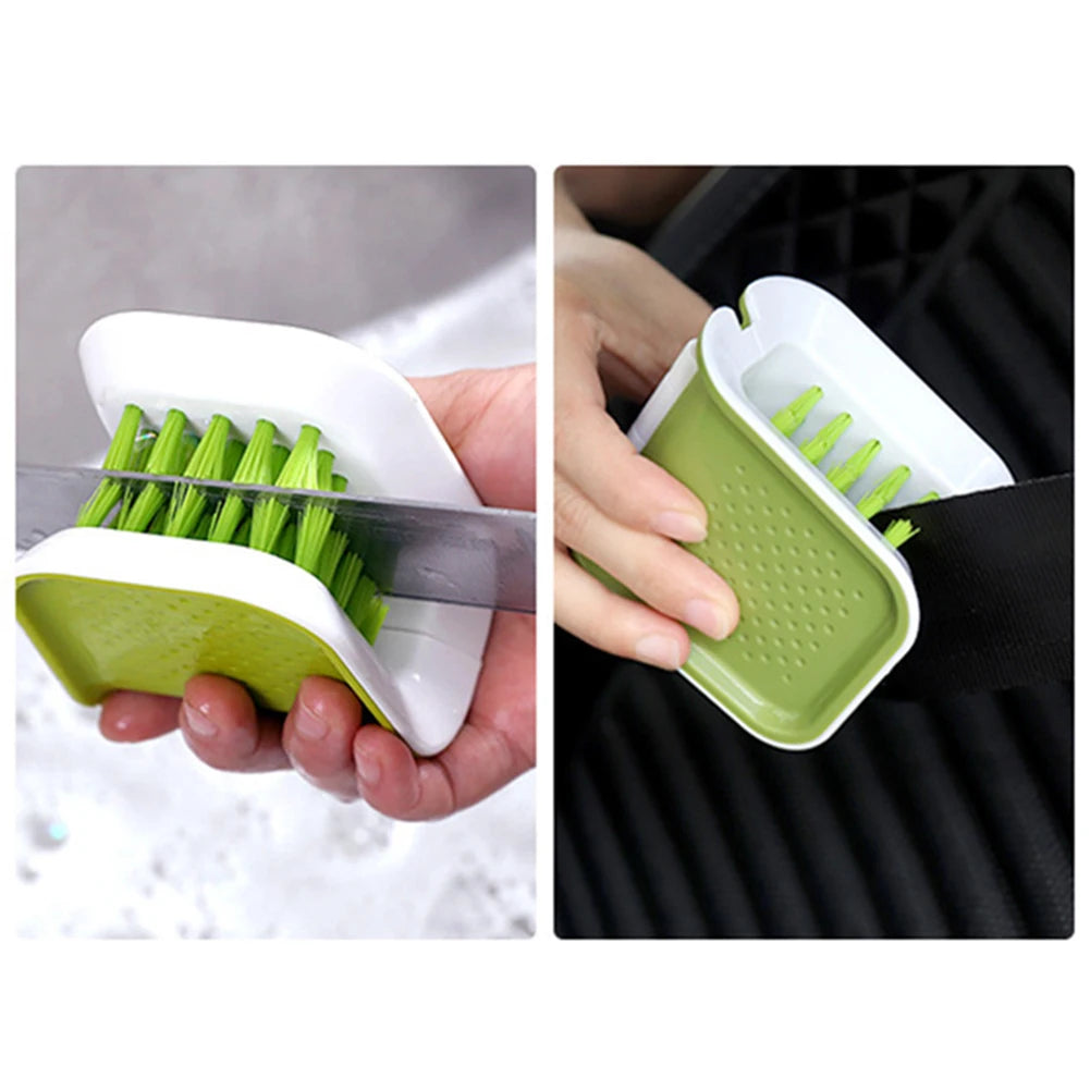 Dual-Sided Kitchen Cleaning Brush for Cutlery & Dinnerware