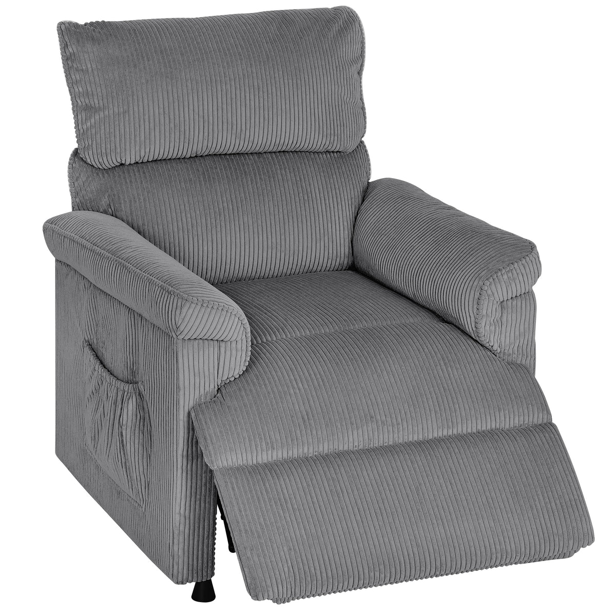 Electric Massage Recliner with Heat, Memory & USB – Grey