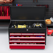 6-Drawer Lockable Steel Tool Chest with Carry Handle – Red – image 8 of 9