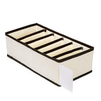 Beige Non-Woven Fabric Underwear Storage Box Set (4 pcs)