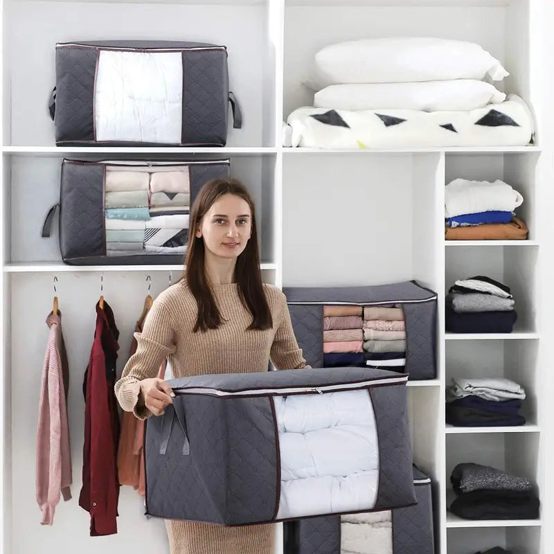 3pcs Quilt Dust Storage Bags for Home Organization