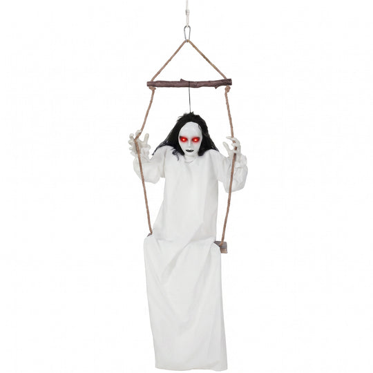 170cm Animated Hanging Swing Ghost with Glowing Eyes & Sound – image 1 of 9