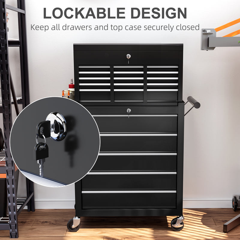 14-Drawer Two-Part Rolling Tool Chest – Black – image 6 of 9