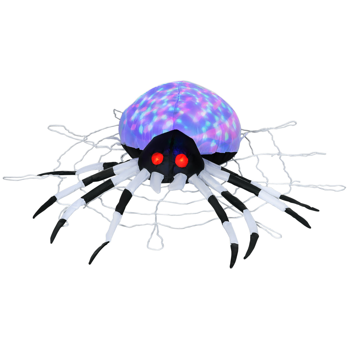 5ft Inflatable Hanging Spider with Colourful LED Lights – image 1 of 9