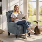 Recliner Armchair with Extended Leg Rest - Grey