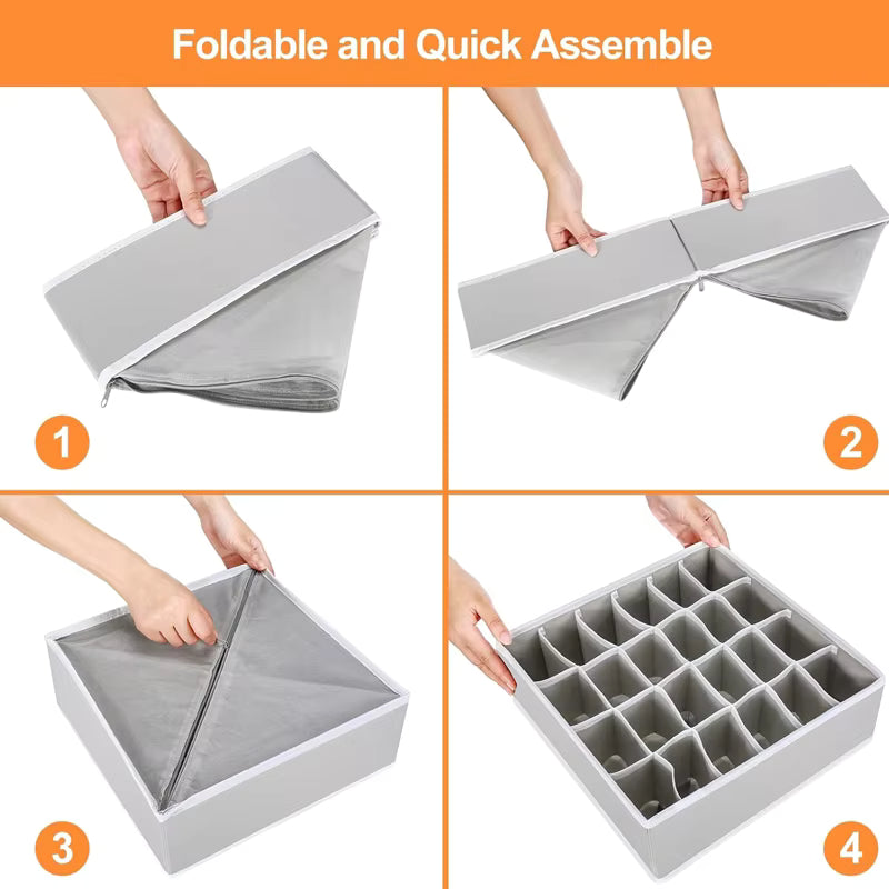 Foldable Underwear Organizer for Bras, Panties, Socks