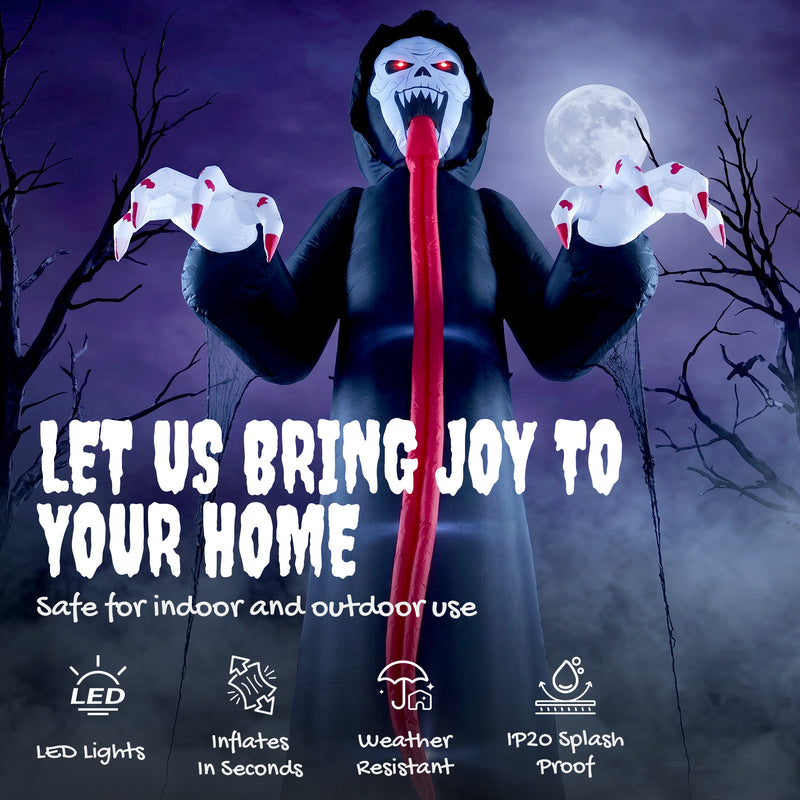 10ft Inflatable Skeleton with LED Lights – image 4 of 9
