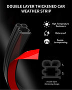 Universal Car Weather Stripping, Self-Adhesive Auto Door Rubber Seal Strip