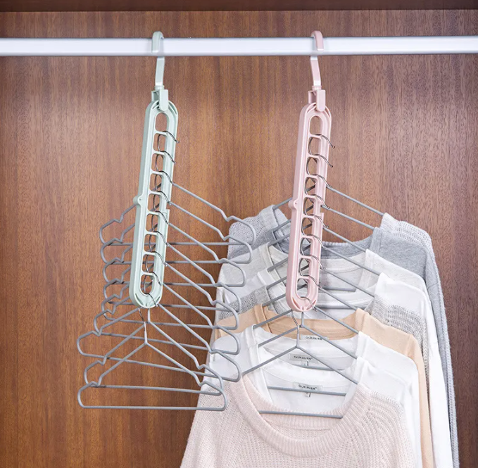 9-Hole Space-Saving Clothes Hanger Organizer