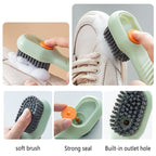 Automatic Liquid Dispensing Shoe Brush — Soft Bristles, Multi-Surface Cleaning