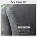 Two-Seater Leathaire Sofa - Grey