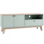 TV Stand Cabinet for Television up to 36 Inch, Modern TV Unit with 2 Doors, Entertainment Center with Adjustable Shelf