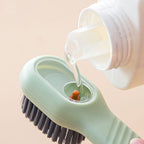 Automatic Liquid Dispensing Shoe Brush — Soft Bristles, Multi-Surface Cleaning