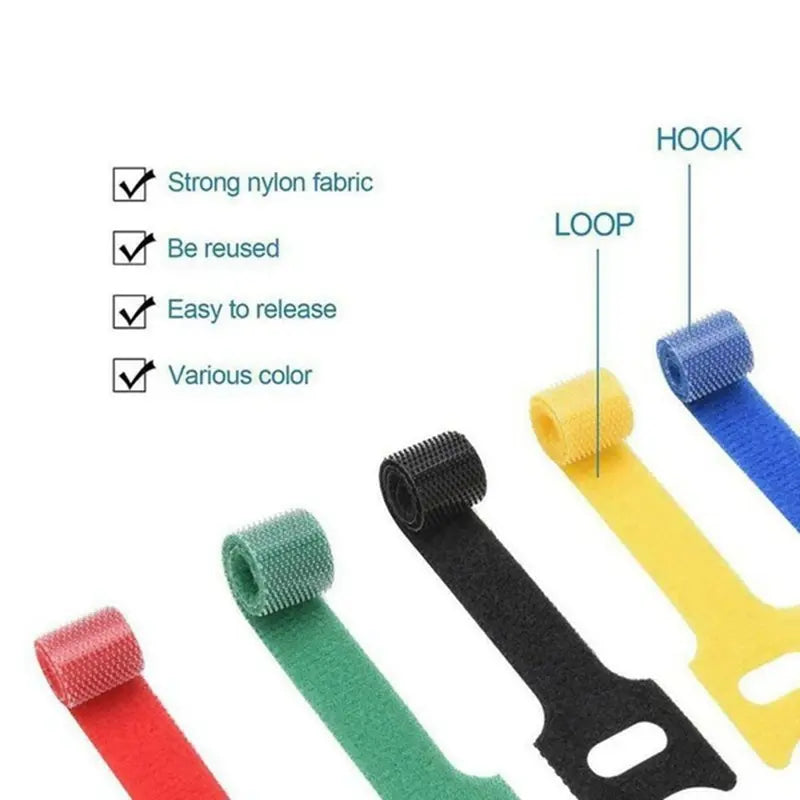 10 Reusable Nylon Cable Ties Organisers