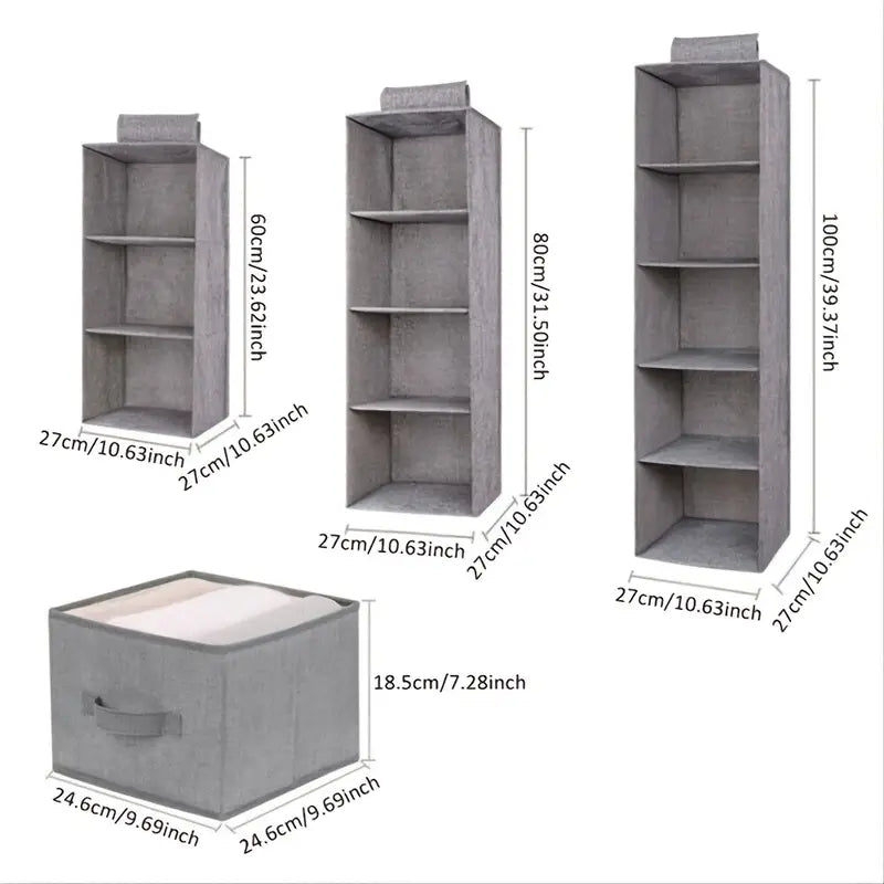 Hanging Storage Bag for Closet Organizer and Hangers