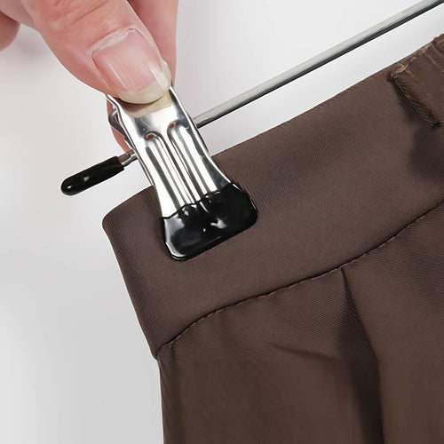 10pcs Non-slip Metal Clothes Hangers with Clips