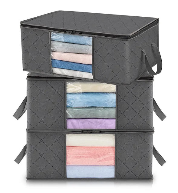 Large Capacity Clothing Storage Bags with Transparent Window