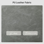 Faux Leather Marble-Effect Two-Seater Sofa - Grey