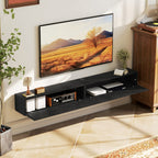 180cm Floating TV Stand, Wall Mount TV Unit with Cable Management Hole, Fits up to 72" TV, Black