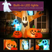 240cm Inflatable Halloween Tree with Ghost, Pumpkins & Owl – image 4 of 9