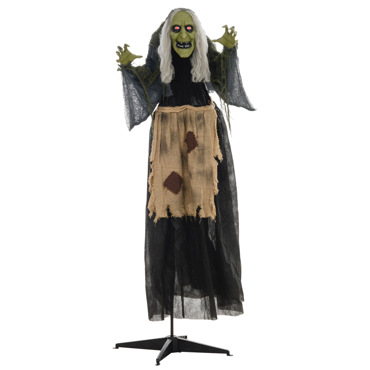 160cm Animated Hunchback Witch with Glowing Eyes & Sound – image 1 of 9