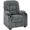 Recliner Armchair with Vibration Massage, Heat, Whisper-Quiet Motor, Memory Function, Power Reclining Chair, Dark Grey