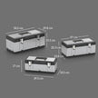 3-Piece Stainless Steel Tool Box Set – 16″/19″/23″ – image 3 of 9