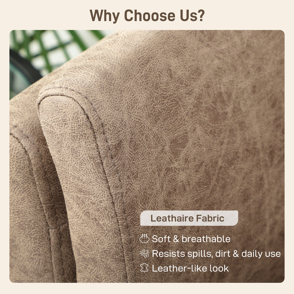 Two-Seater Leathaire Sofa - Light Brown