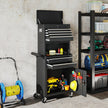 Three-Part Locking Steel Tool Chest on Wheels – Black – image 2 of 9